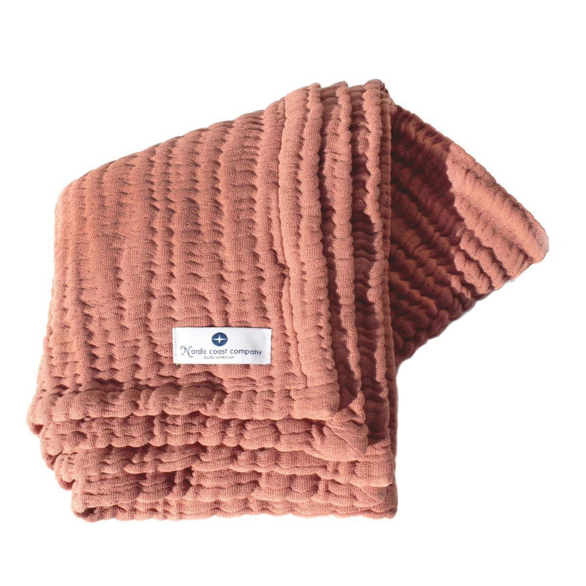 - Couverture mousseline bebe coton cuivre 80x80 cm