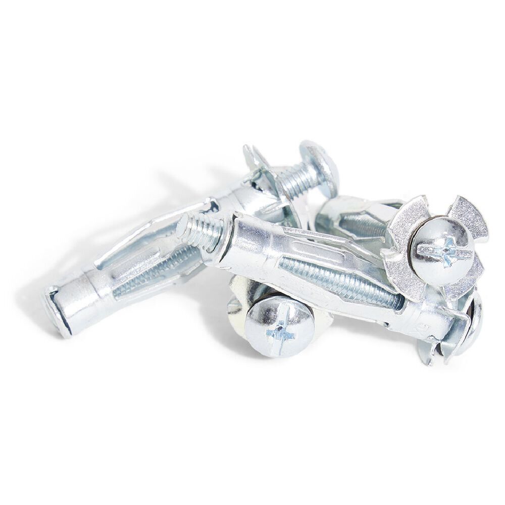4 chevilles métalliques pour matériaux creux avec vis - Ø11x36 mm