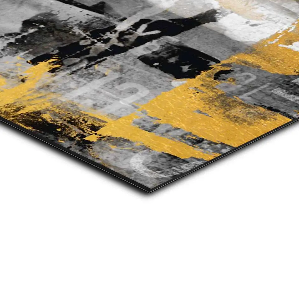 Alu-Dibond Powerful Woman - 70 x 50 - Goudkleurig