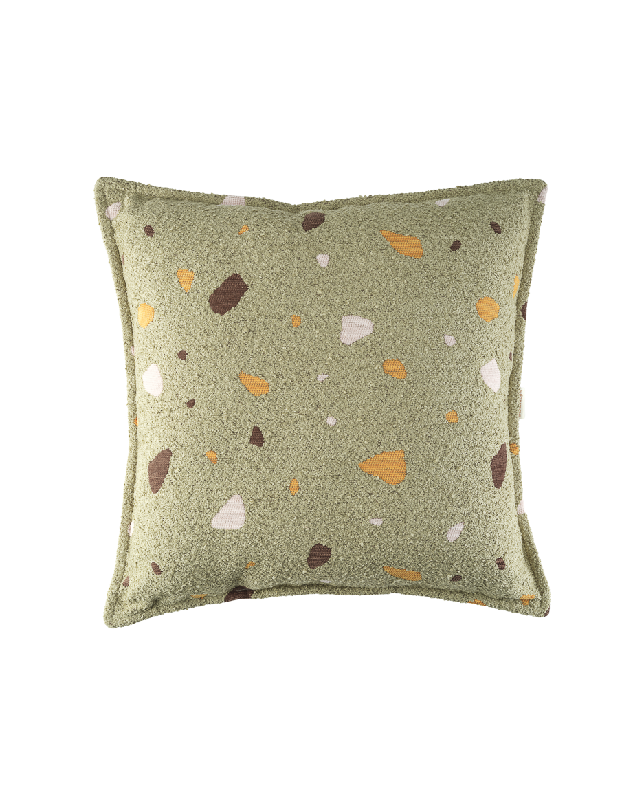 Wigiwama Terrazzo Blok Kussen - Groen