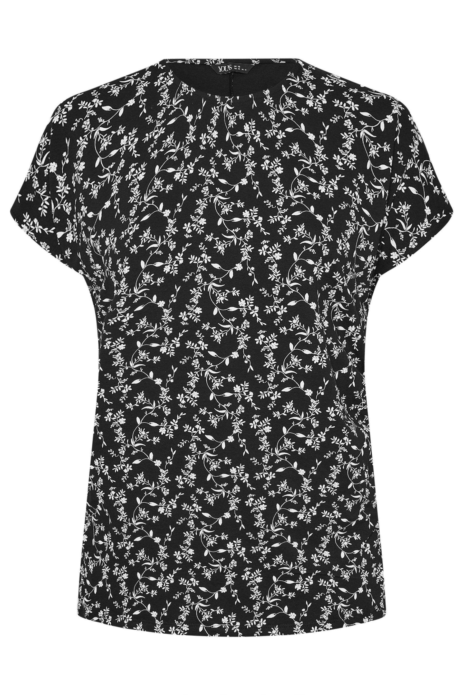 Yours Floral Short Sleeve T-Shirt