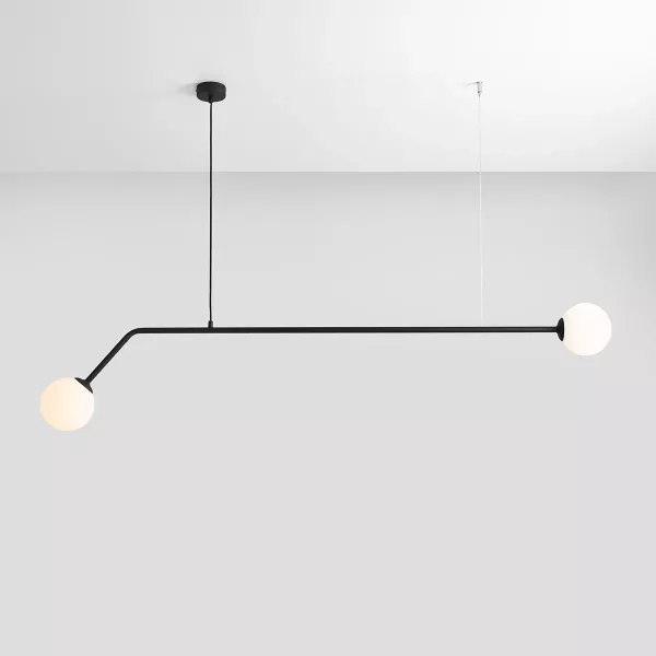 Lampa wisząca czarno-biała Pure 2xE14x40W wym: 120x150x25 cm Aldex