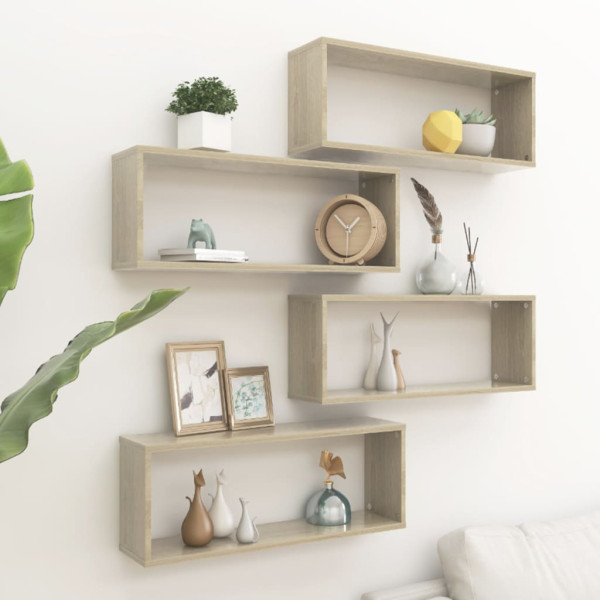 Półka ścienna Brąz 60 x 15 x 23 cm Materiał drewnopochodny vidaXL