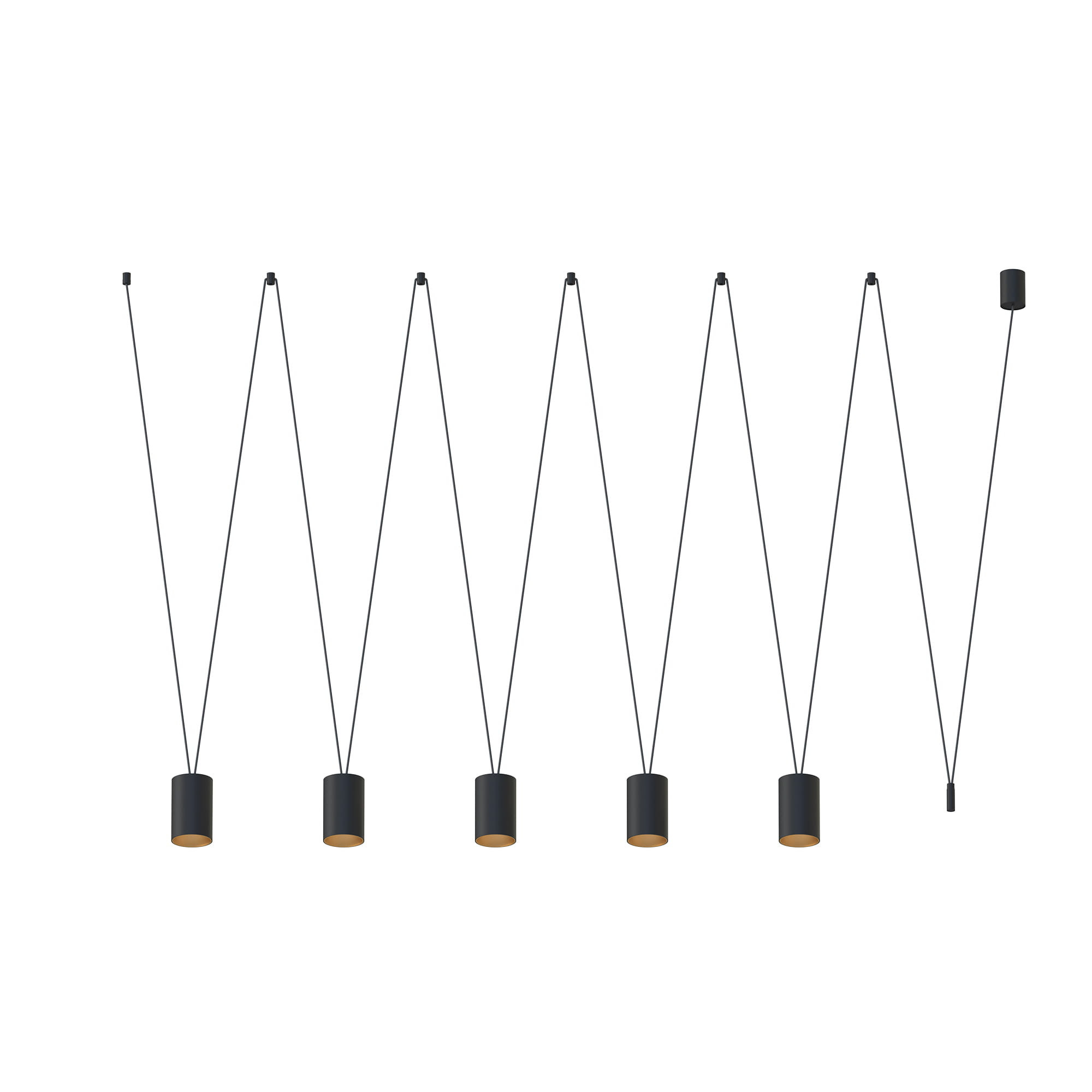 Lampa wisząca czarna MORE TONE 5xGU10x10W Nowodvorski