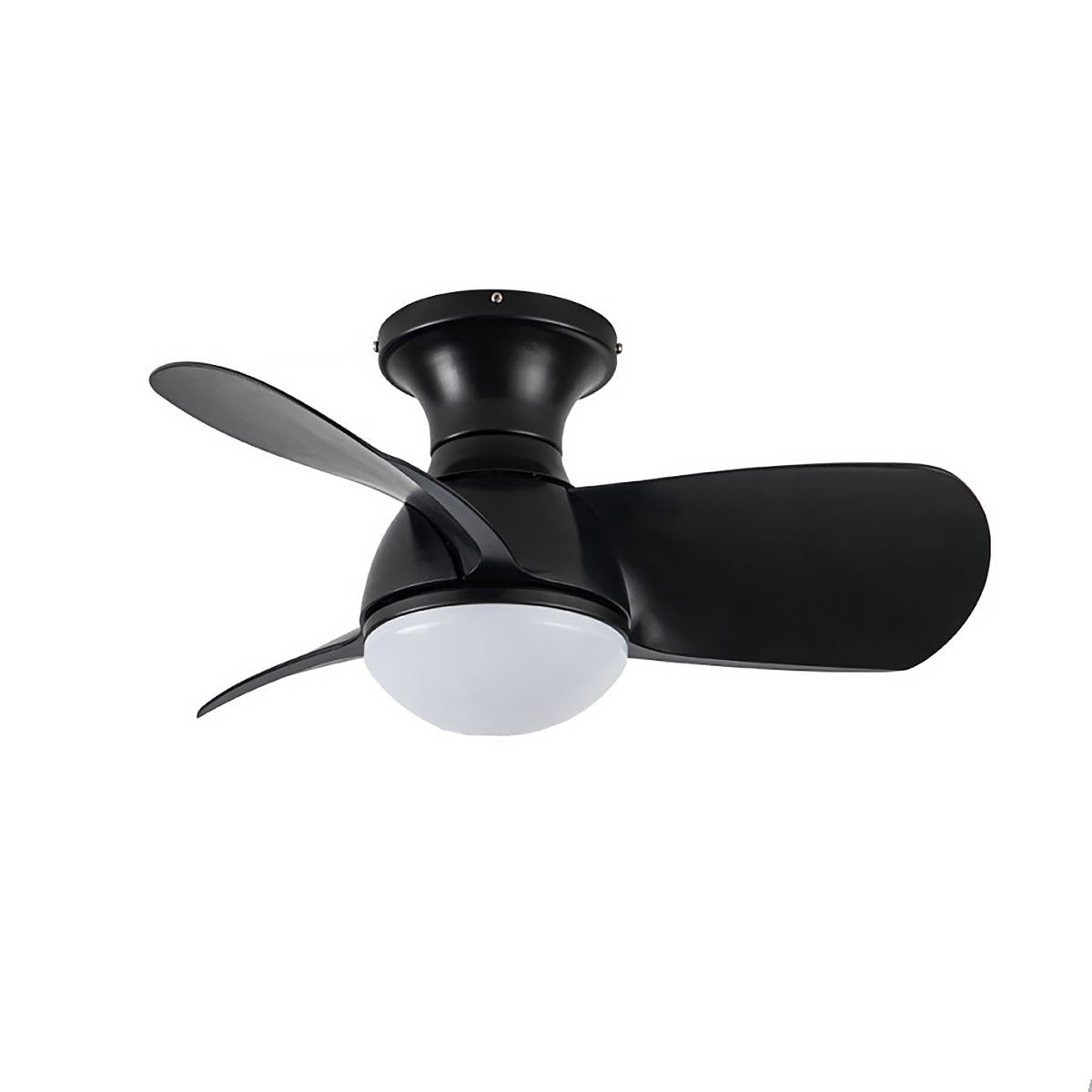 CristalRecord plafondventilator Epona - 1 lichts - 64 x 23  cm - zwart