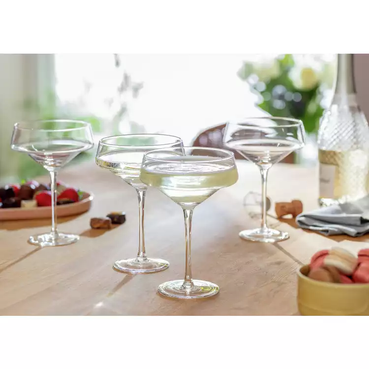 Habitat Sahara Set of 4 Champagne Coupe Glasses