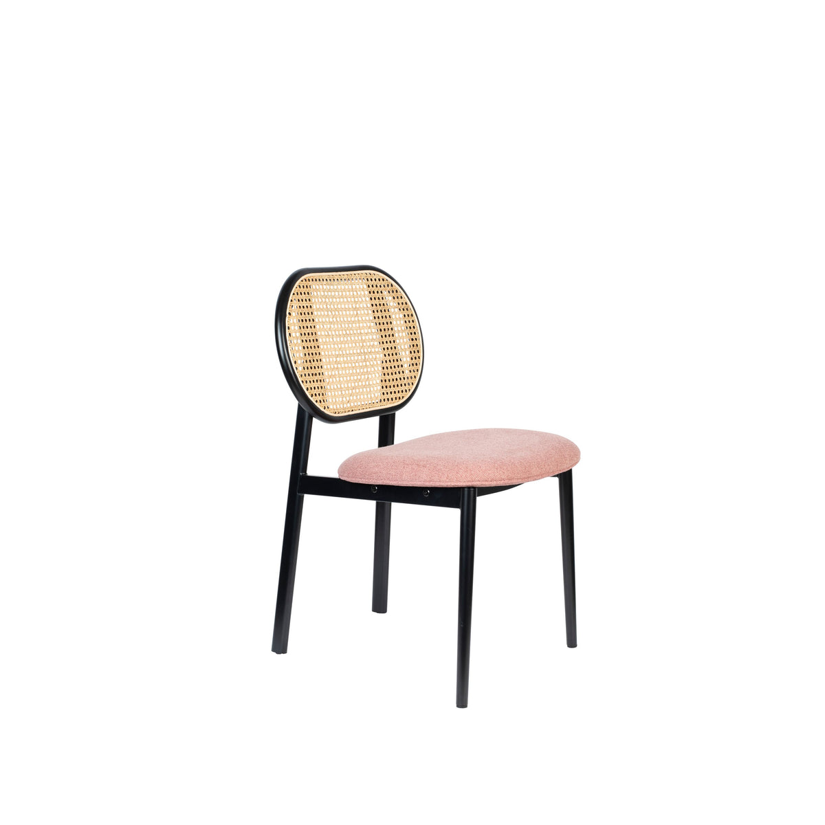 Zuiver Spike Eetkamerstoel Naturel Rotan/ Roze