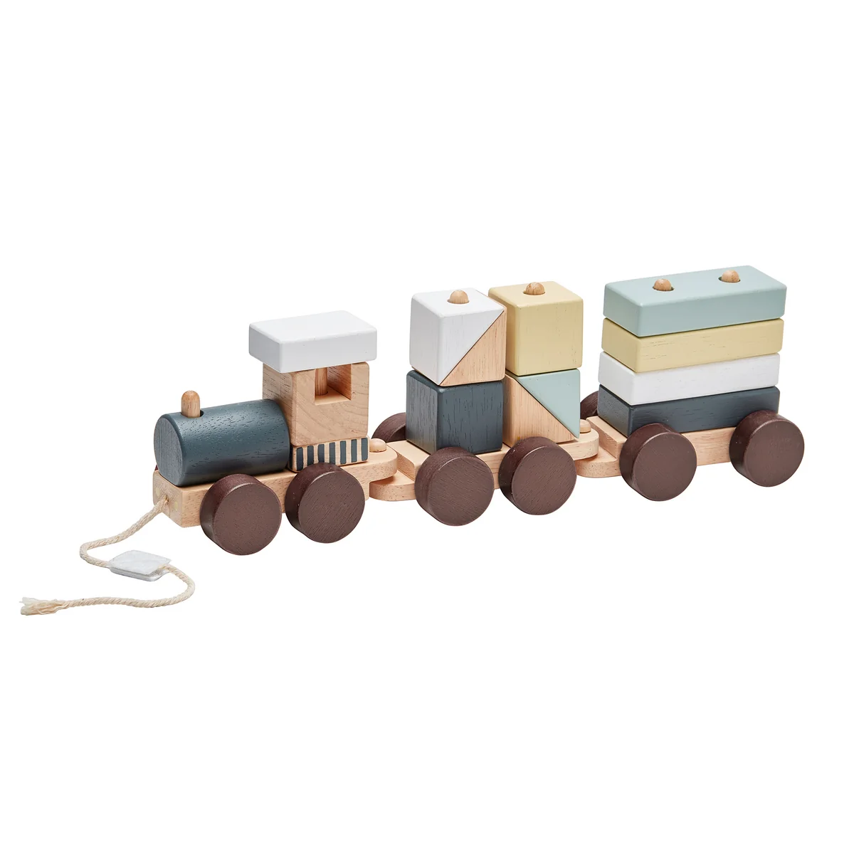 Kids Concept - Zug mit Holzklötzen, multicolor