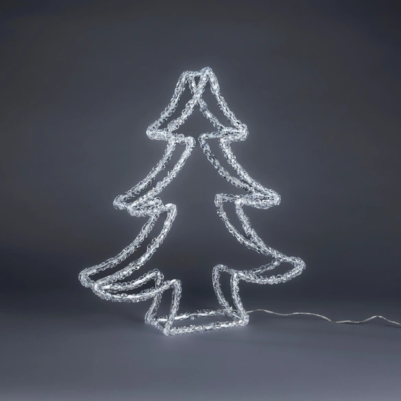 LED-Weihnachtsbaum, LxBxH: 41x9x45,5 cm, warmweiß