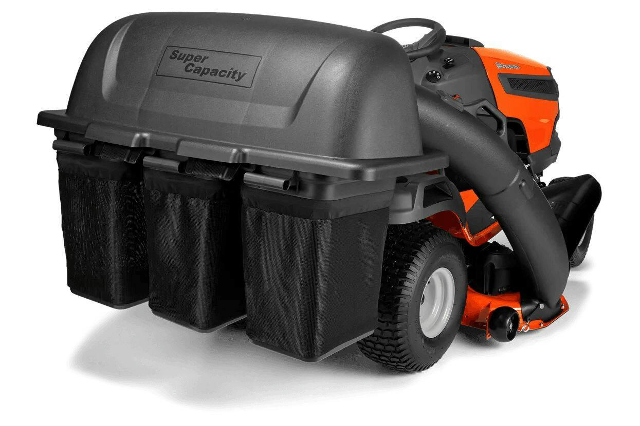 Husqvarna Soft Tripple-Bin Grass Bagger for Lawn Tractors, 46-in to 48-in, 9 Bushels