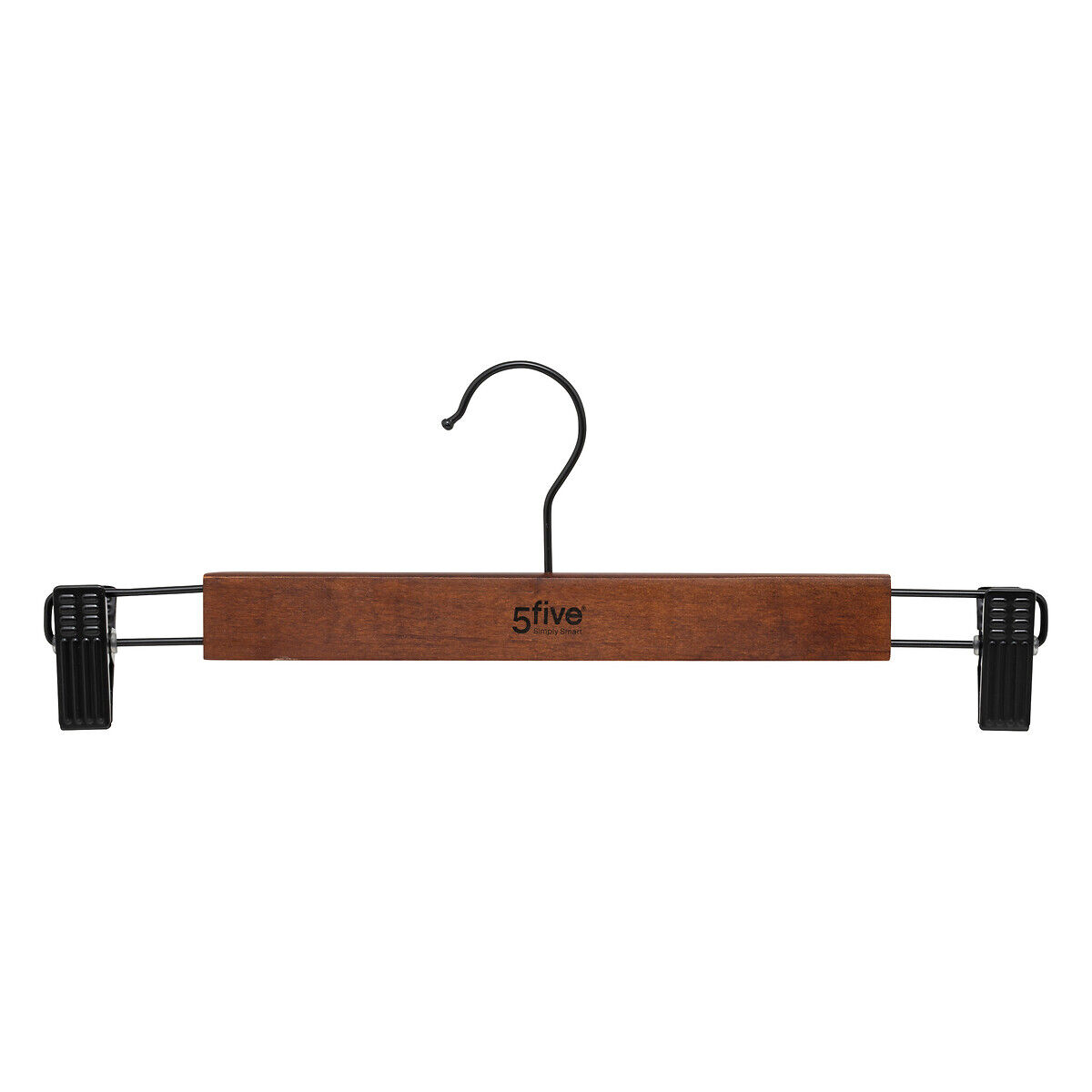 Conjunto de 2 cabides de madeira com pinças