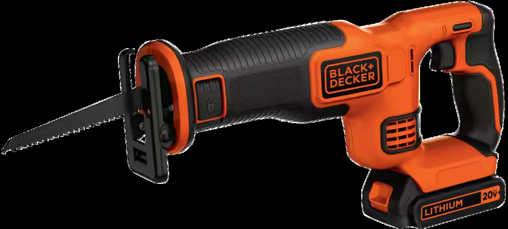 Black + Decker BDCR20C 20V Max Lithium-Ion Cordless Reciprocating Saw Kit with Battery & Charger