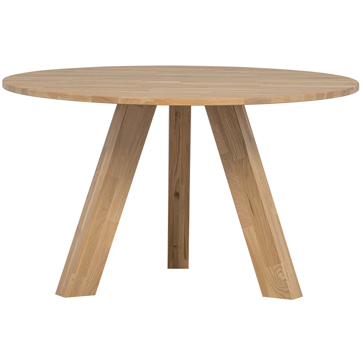 WOOOD eettafel Rhonda - Rond - Eiken - Naturel - Ø129 cm