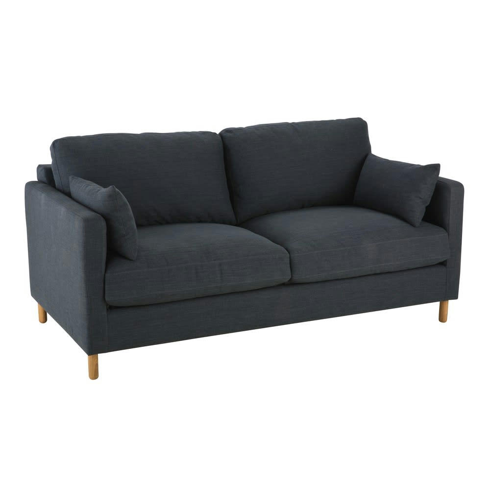 Julian - Canapé 3 places gris anthracite