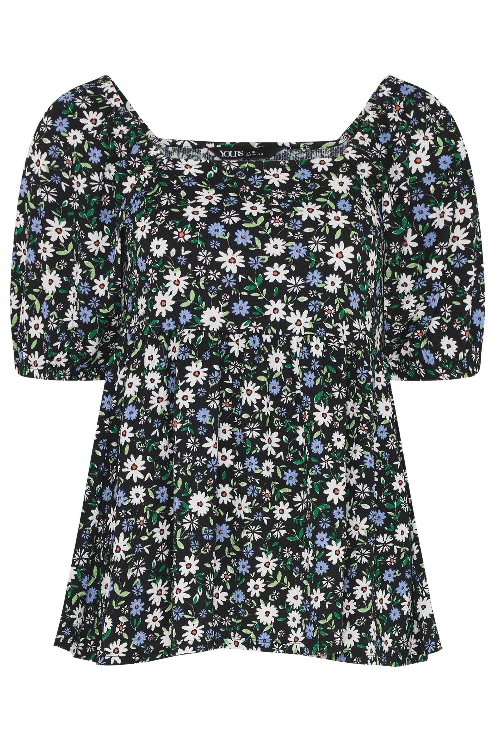 Yours Ditsy Floral Peplum Top
