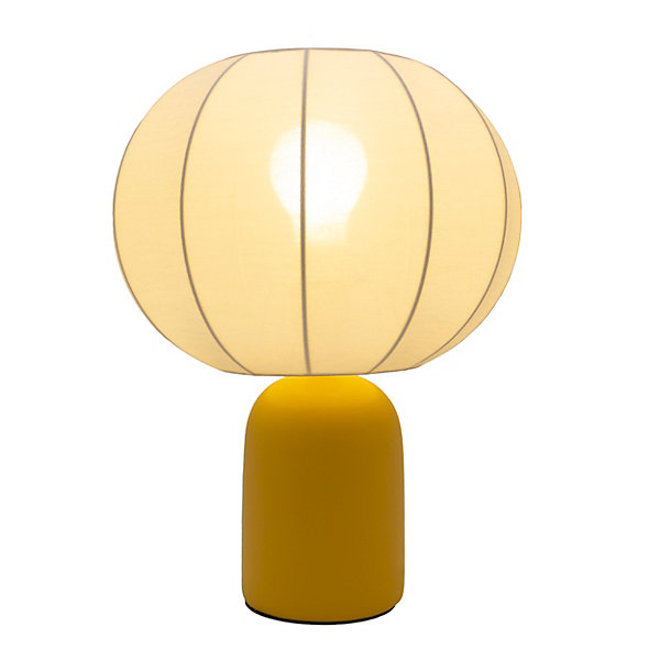 Lampe à poser en céramique jaune et tissu H.33 cm E27 40 W Jumell Requi