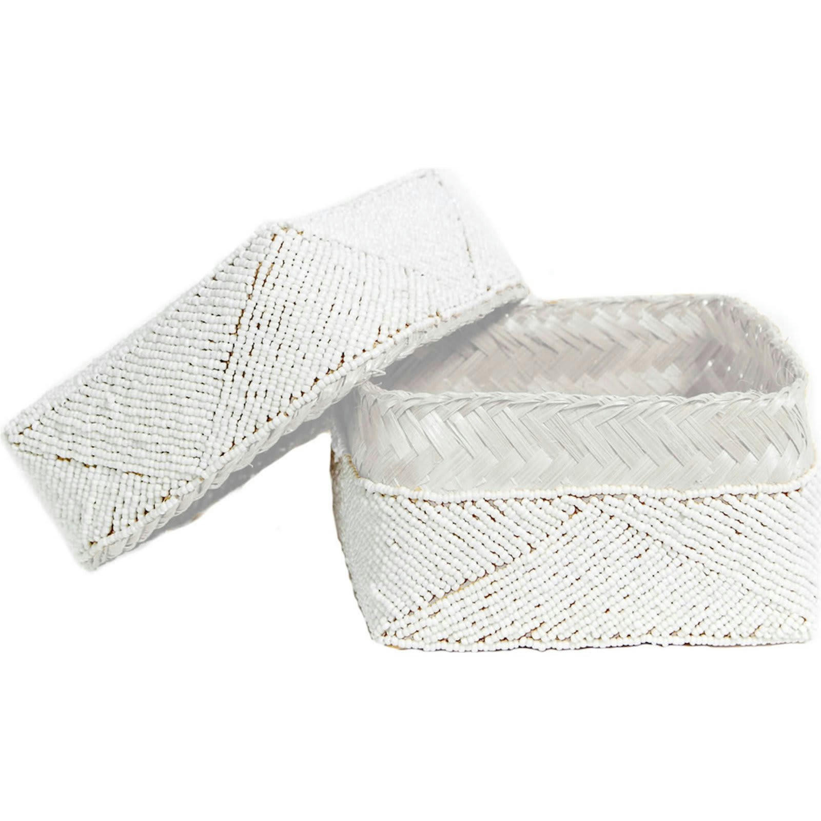 BALI BAZAR - Panier Bambou Blanc