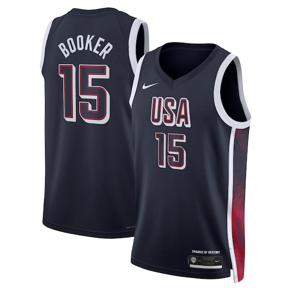 Devin Booker Men's USA Basketball Nike Unisex 2024 Swingman Player Jersey - Navy