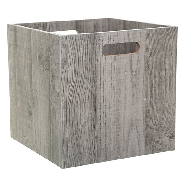Lot de 2 Boîtes de rangement effet bois en MDF Mix n' modul
