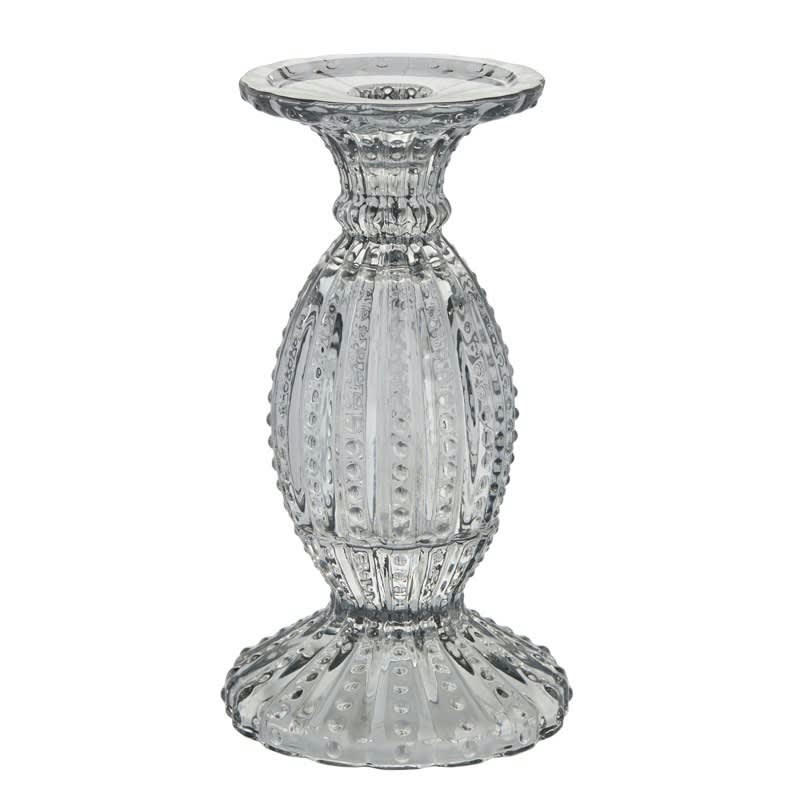 Jade - Bougeoir en verre  H19 cm