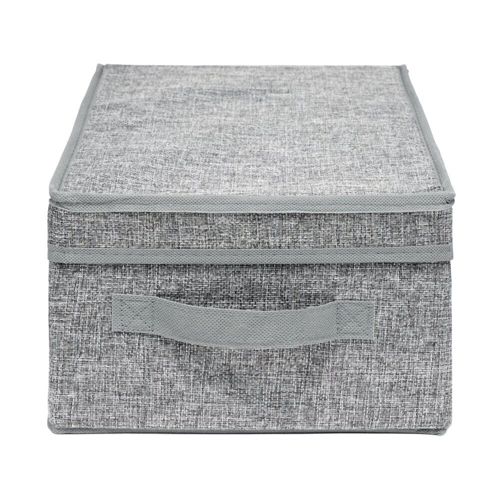 BoÎte de rangement tissu tissé avec couvercle 37x25xH16cm (2 modèles)