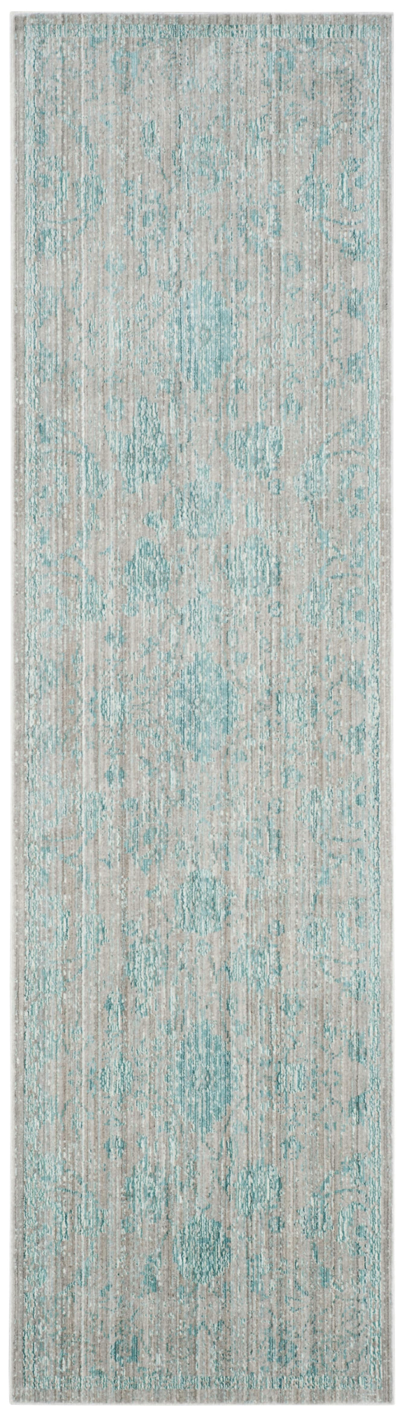 VALENCIA - Tapis de salon interieur en bleu & multicolore, 69 x 244 cm