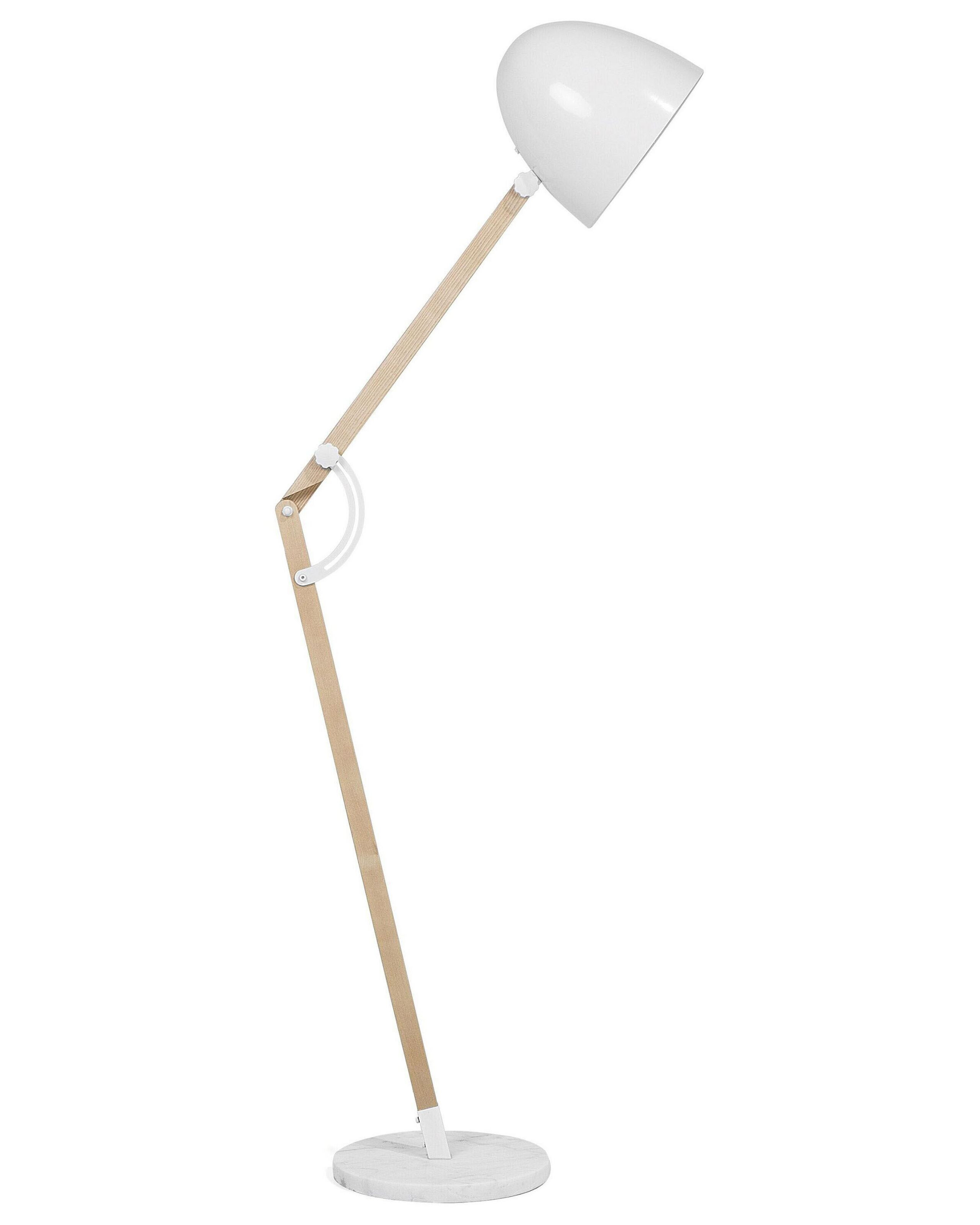 Lampa stojąca podłogowa regulowana biała