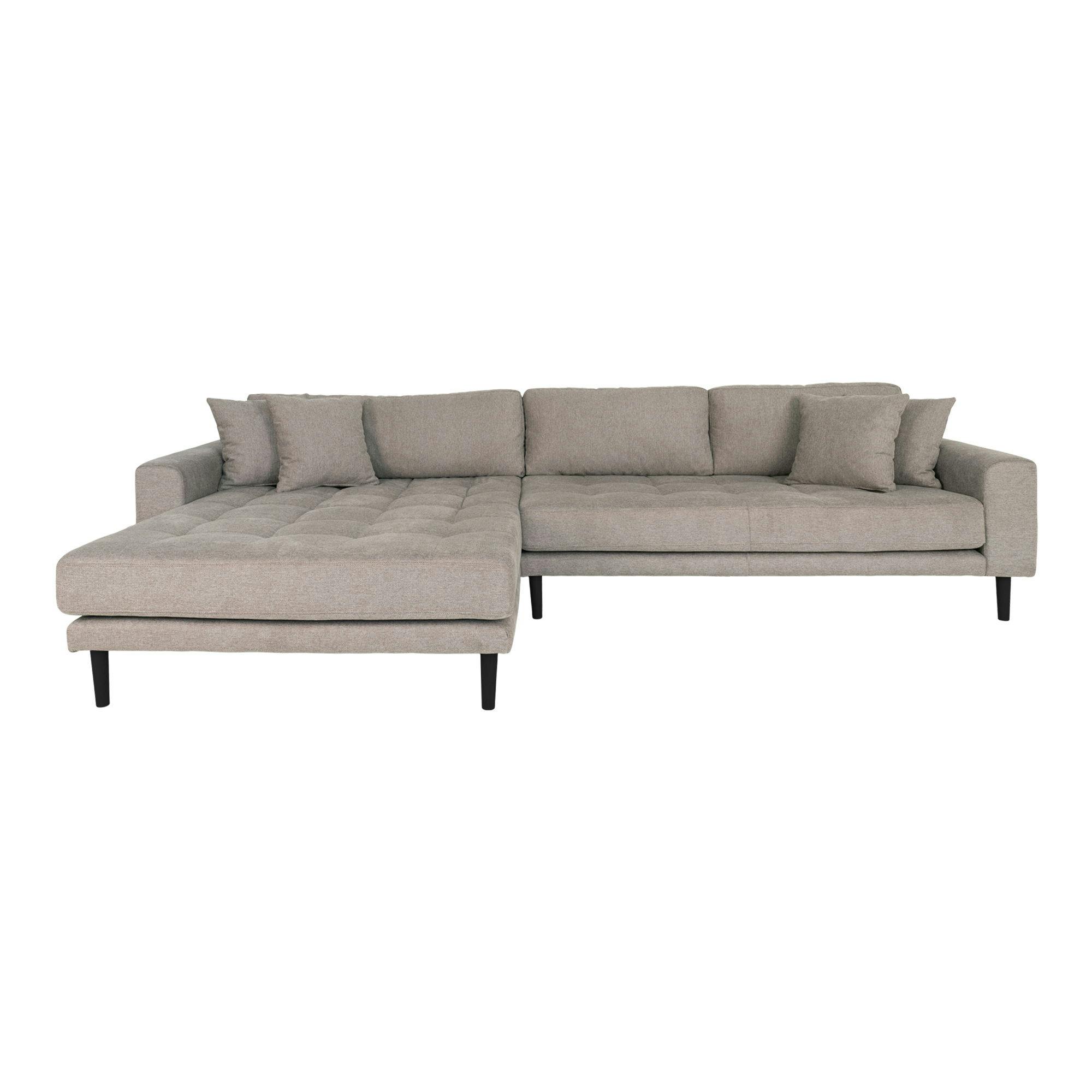 Canapé d'angle gris minéral - côté gauche, 290 cm ROTTERDAM