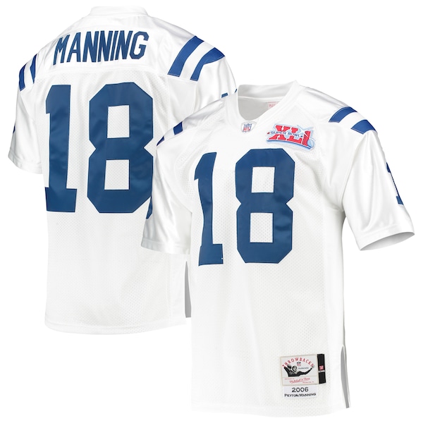 Peyton Manning Indianapolis Colts 2006  Authentic Throwback Retired Player Jersey - White/Royal