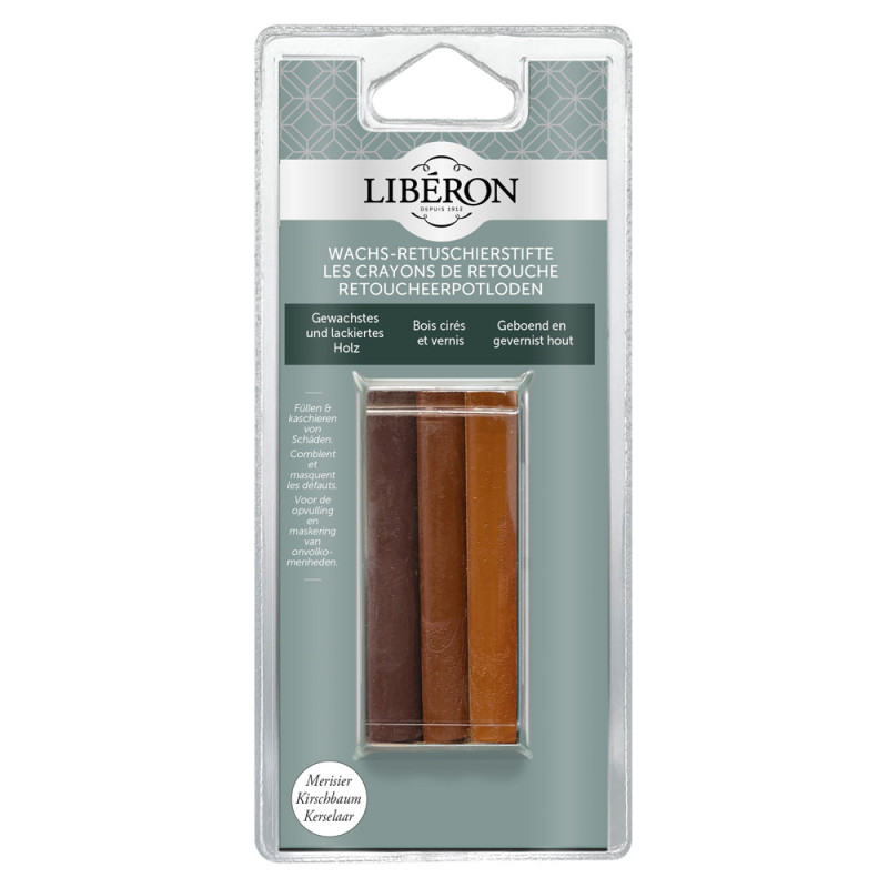 Crayon de retouche pour bois merisier 0,01 L 3 pièces LIBERON