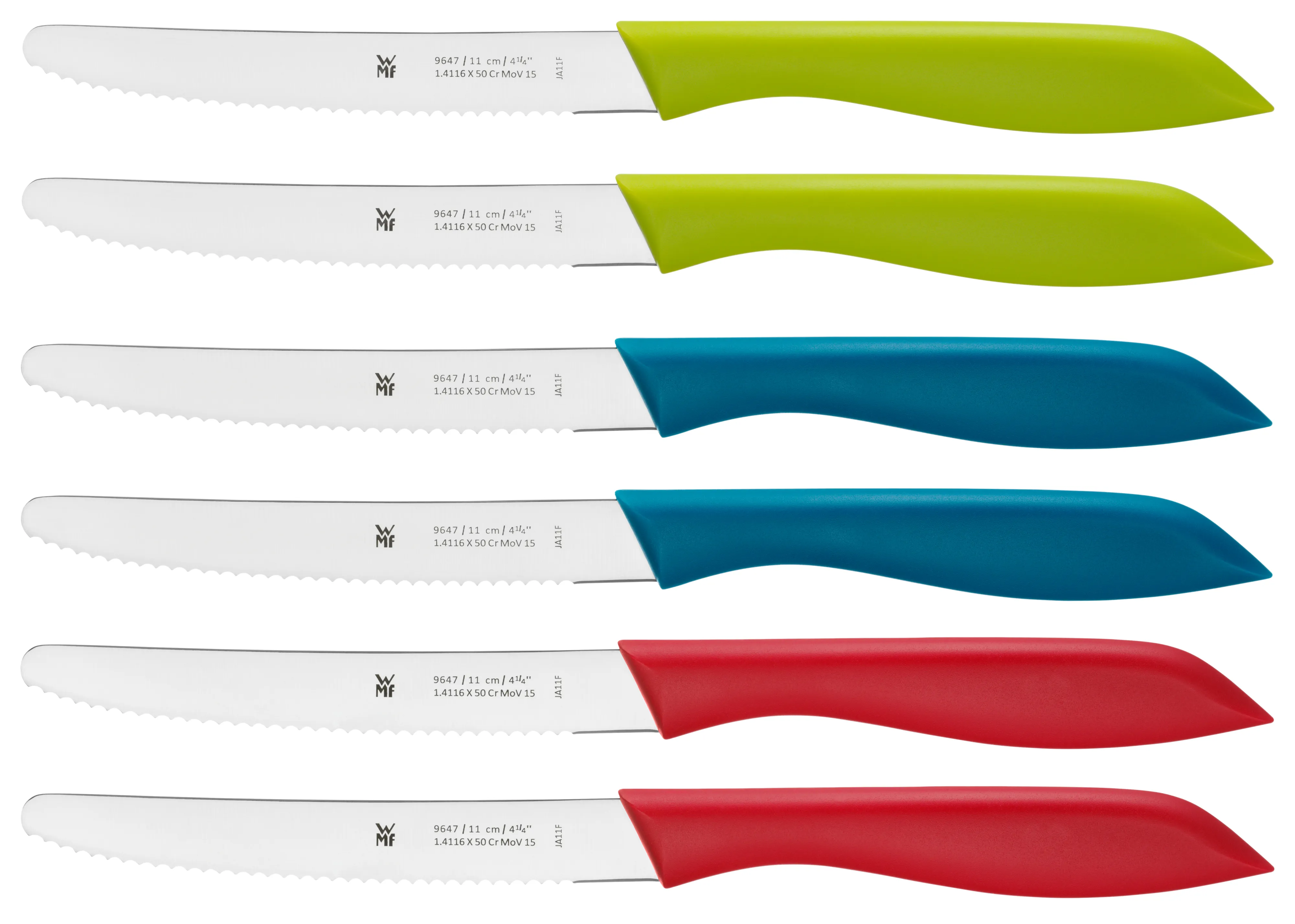 WMF 6-Piece Snack Knife Set, Multi-Colored