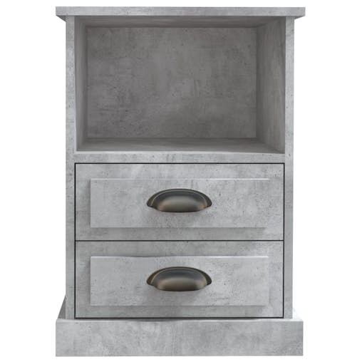 NNEVL Bedside Cabinets 2 pcs Concrete Grey 43x36x60 cm
