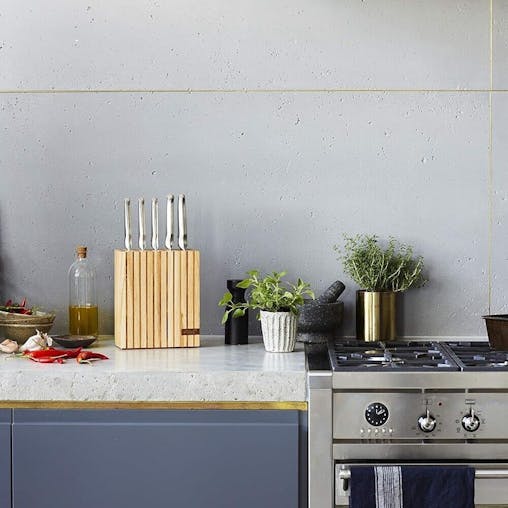 Furi Pro 5 Piece Wood Knife Block