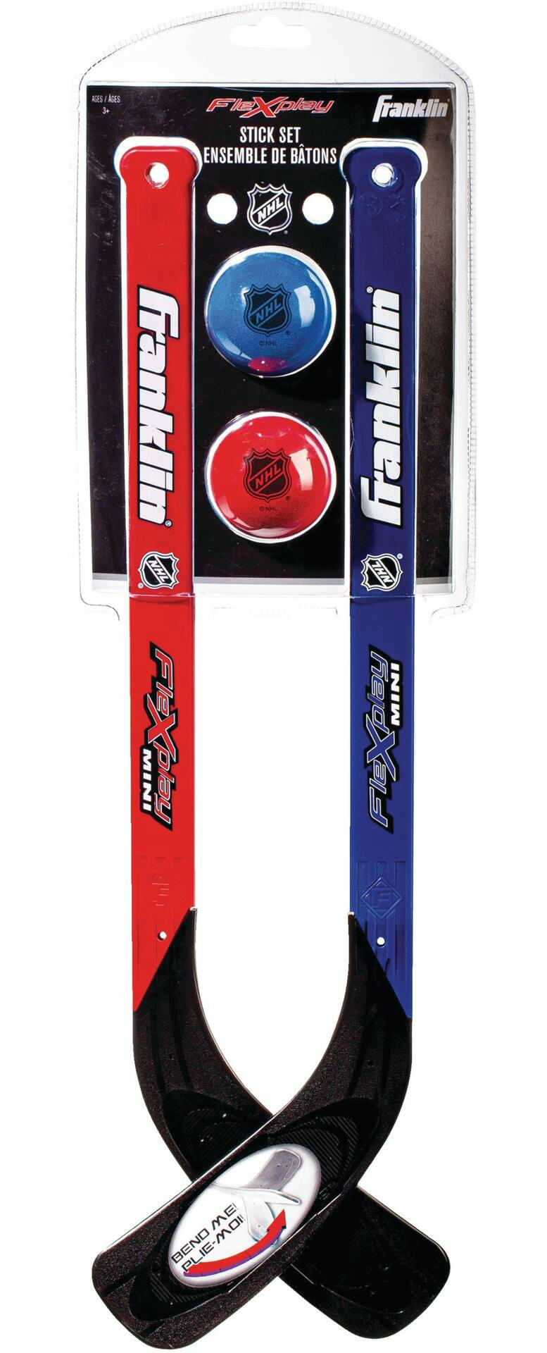 Franklin Sports NHL 2 Player Mini Hockey Stick & Ball Set