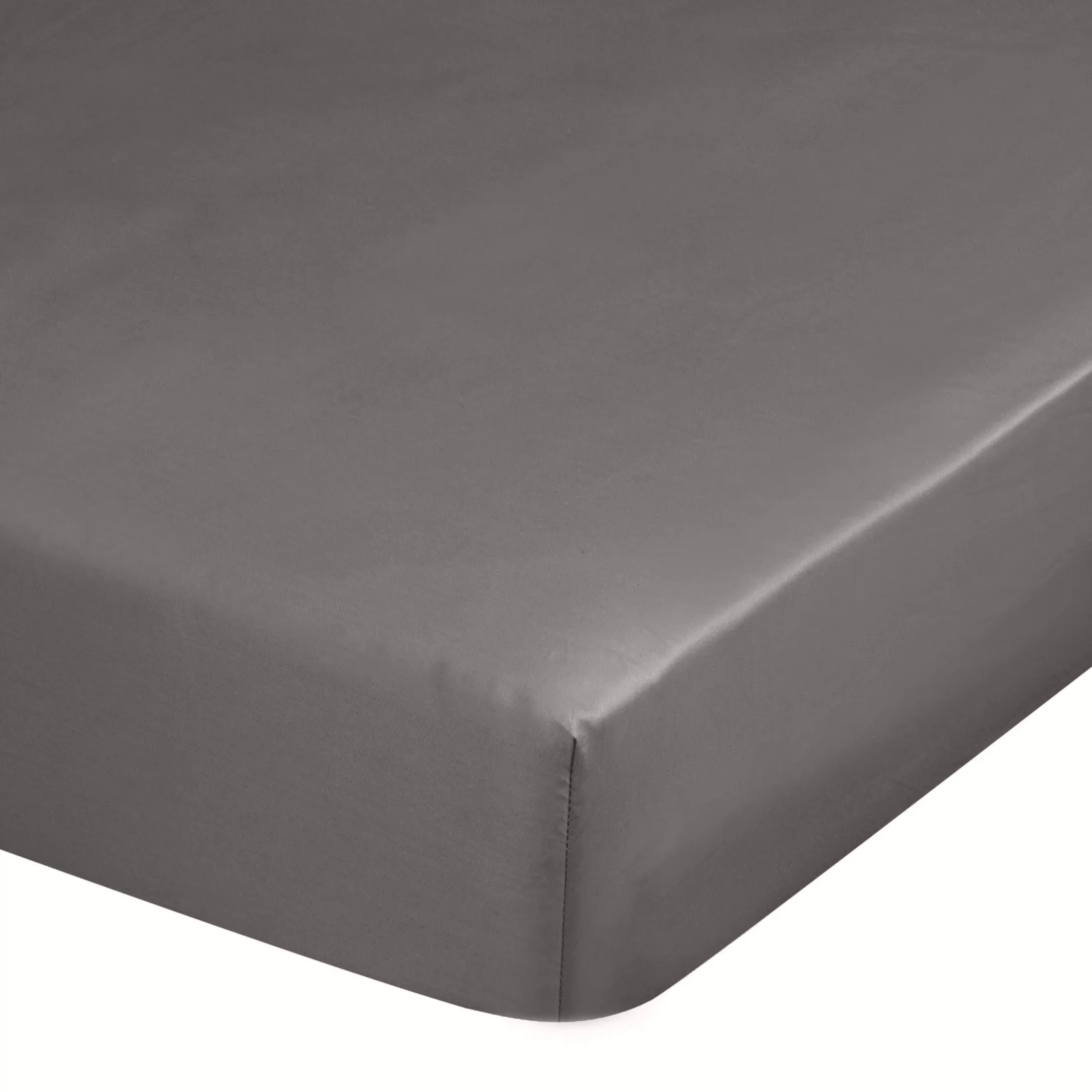 Prześcieradło z gumką 100x200 cm z satyny bawełnianej kolor popielaty 125 g/m2 DINA Diva Line