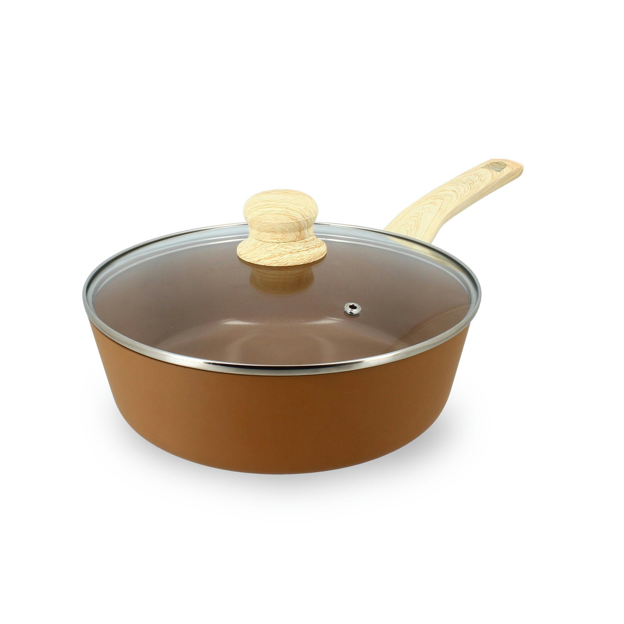 COLORAMA - Sauteuse en aluminium Ø24cm noisette - compatible induction