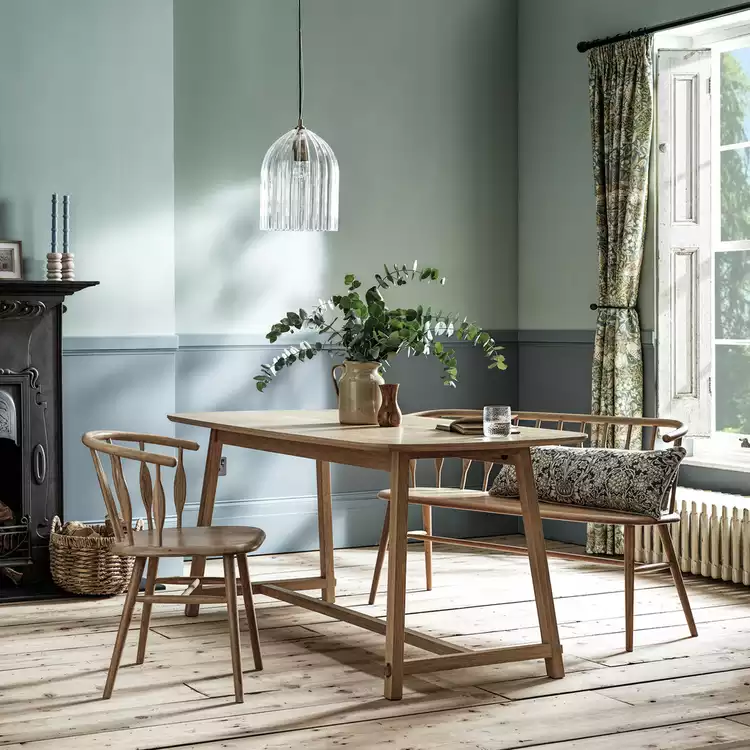 Habitat x Morris & Co. Canterbury Oak 4 Seater Dining Table