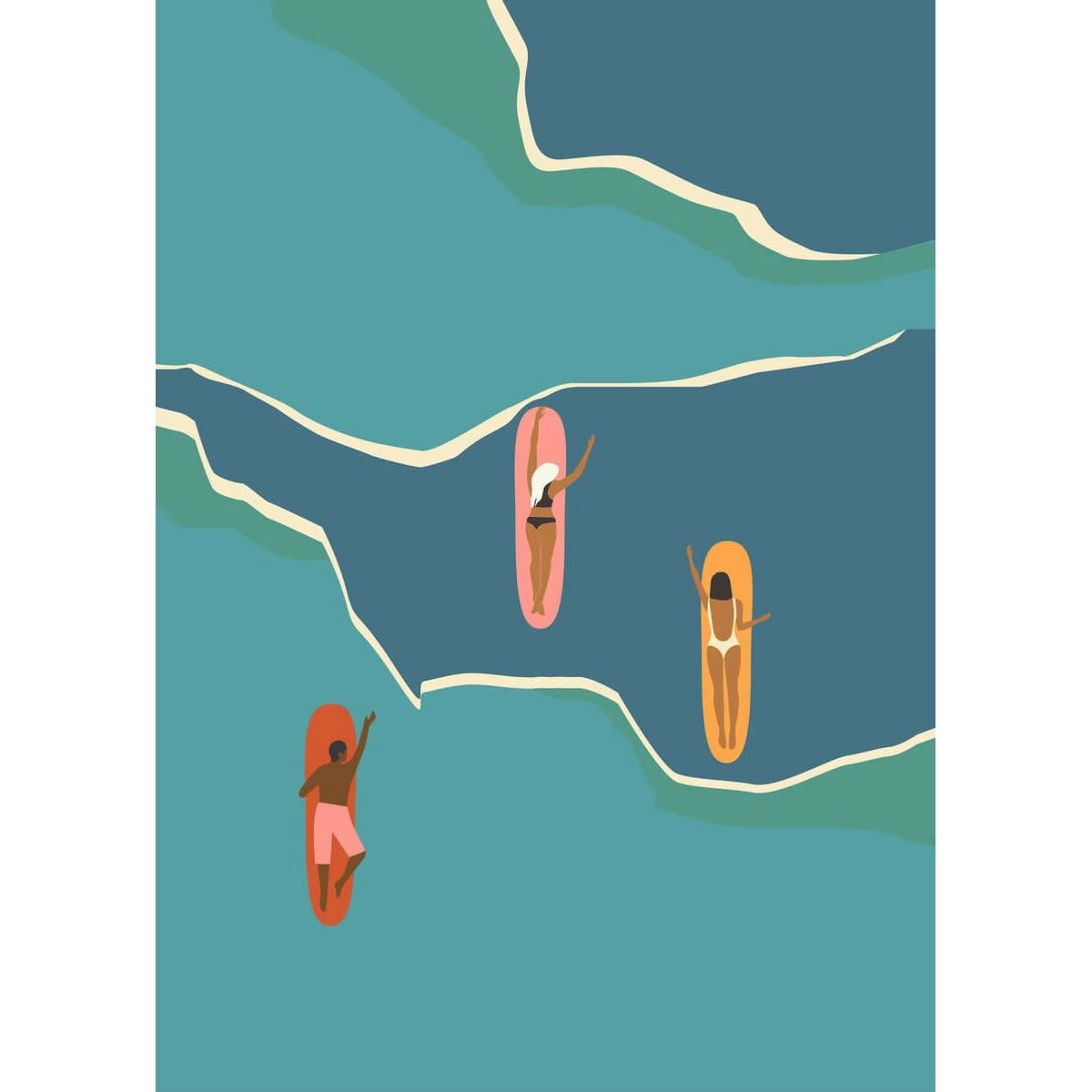 ILLUSTRATION - Tableau sur verre surf 30x45 cm