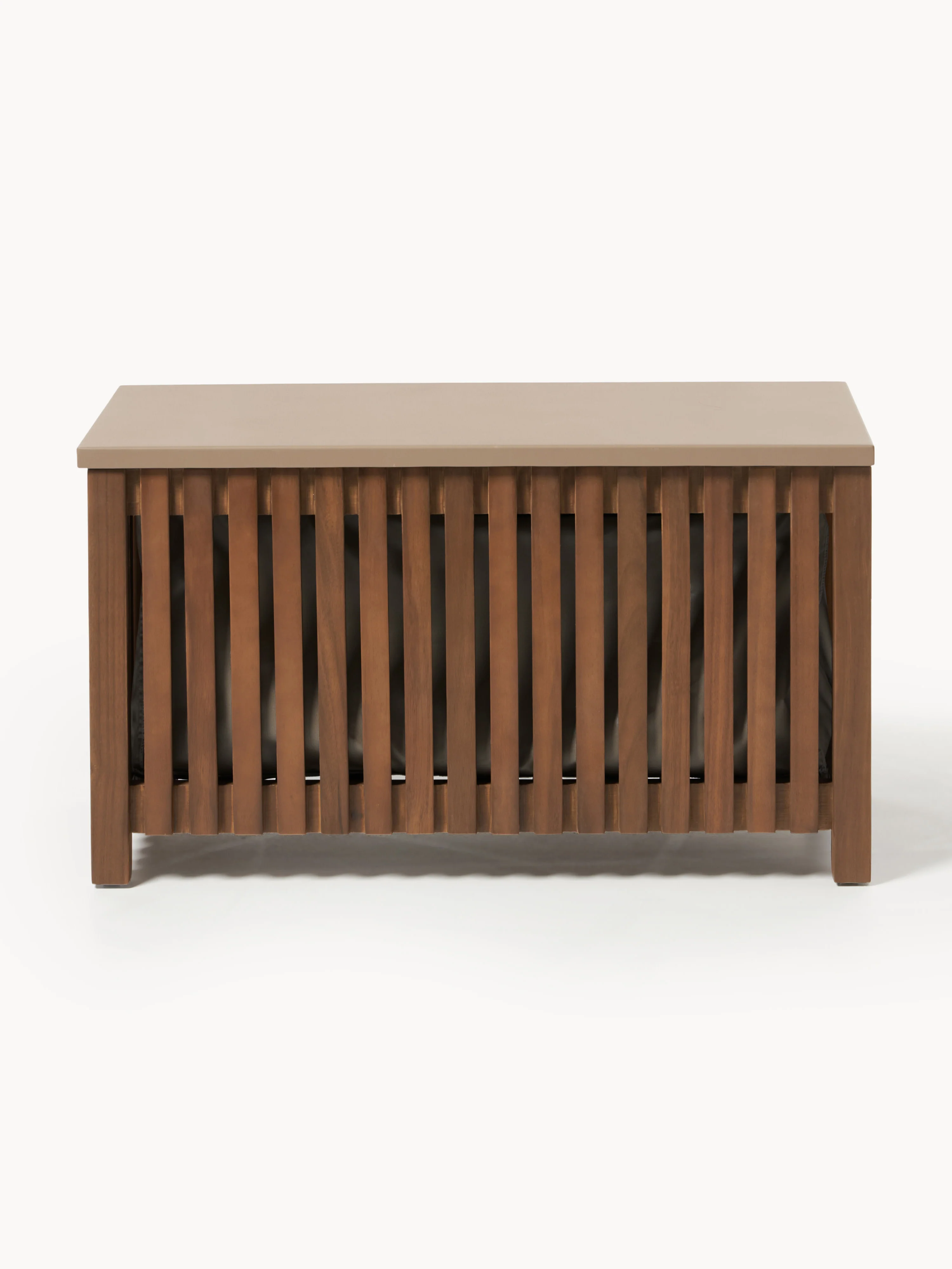 Garten-Aufbewahrungsbox Arkin aus Akazienholz mit Einsatz, B 80 cm