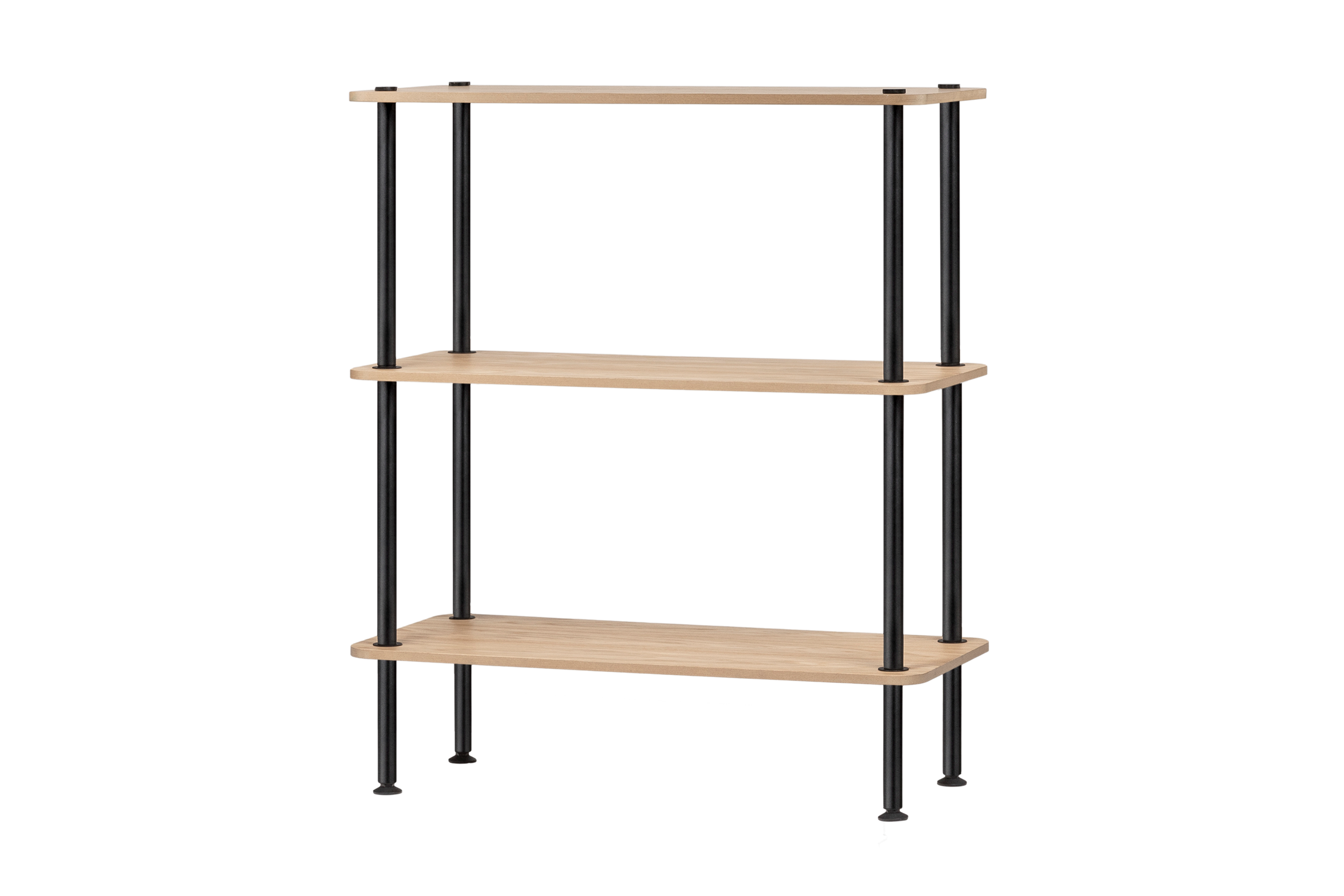 noo.ma Teidi open boekenkast 3-laags in eikenlook, modulair, 80x35x90,5 cm