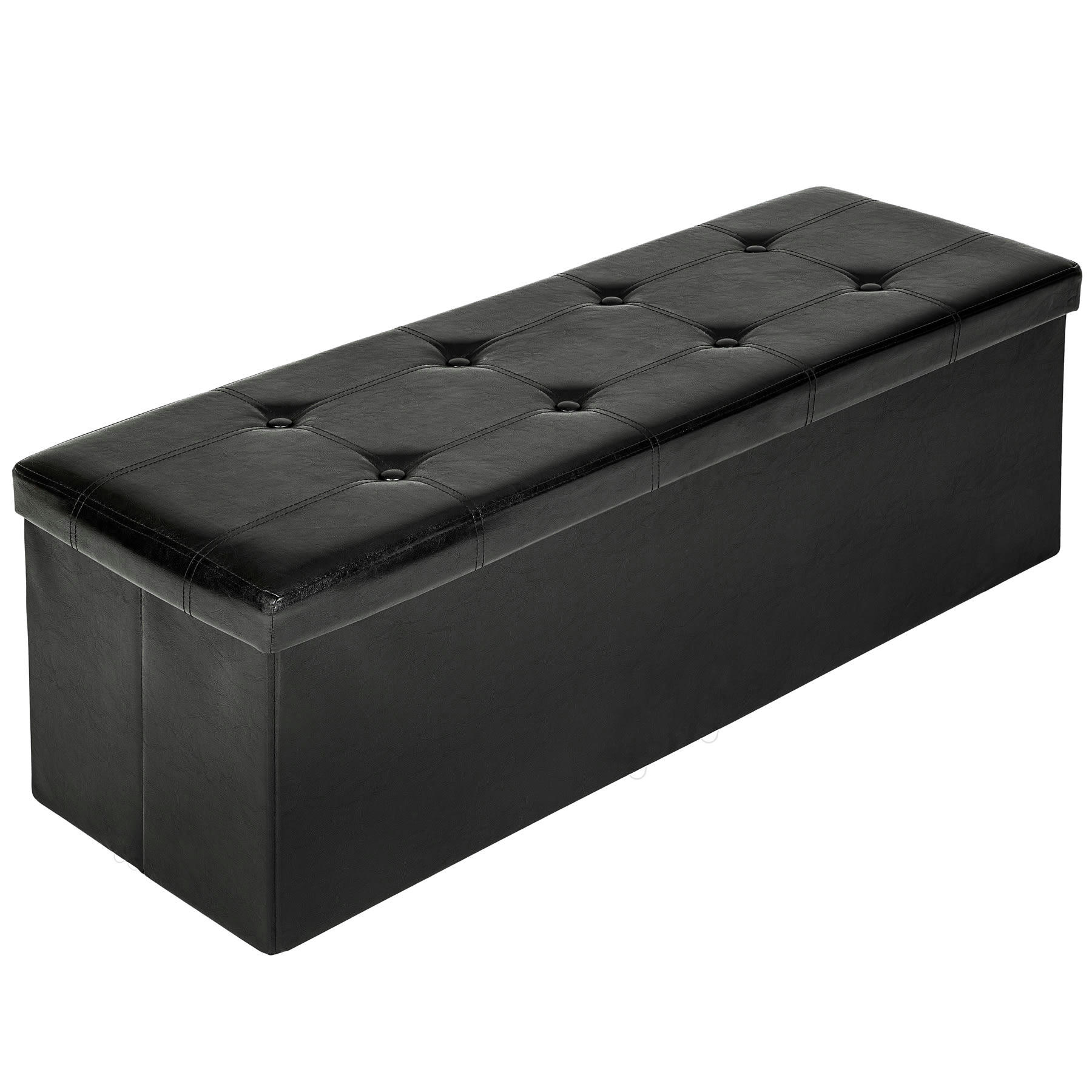 - Banc Tabouret Coffre de rangement Pliable noir