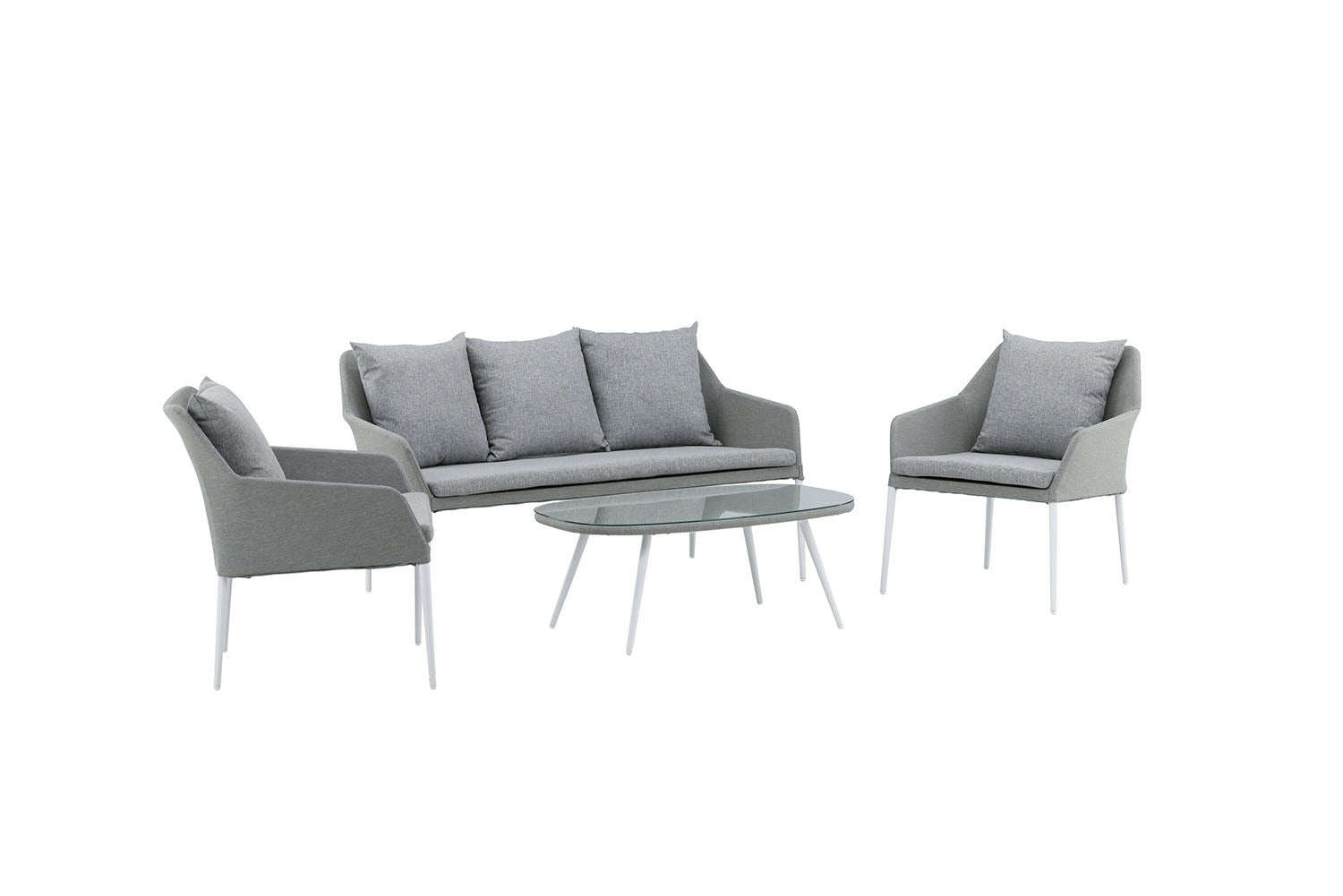 Rebellenclub Haze Loungeset - Wit Grijs