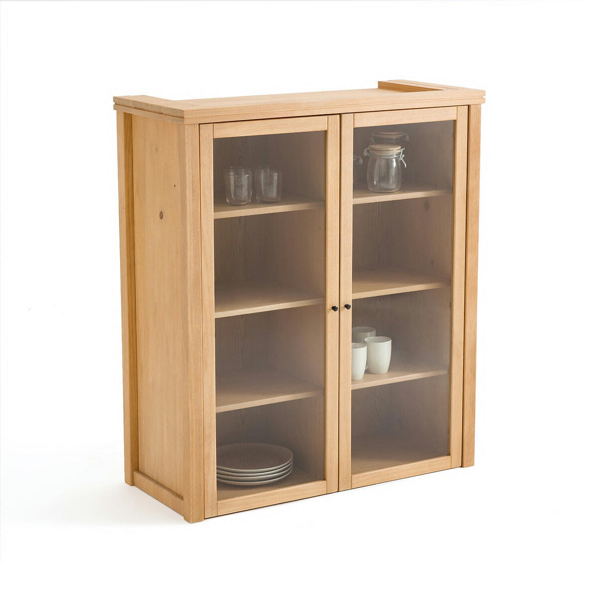 Vaisselier/vitrine en pin massif, Gabin