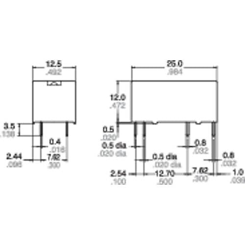 Panasonic DE1A1B12 Relais pour circuits imprimés 12 V DC 8 A, 1 NO   1 NF