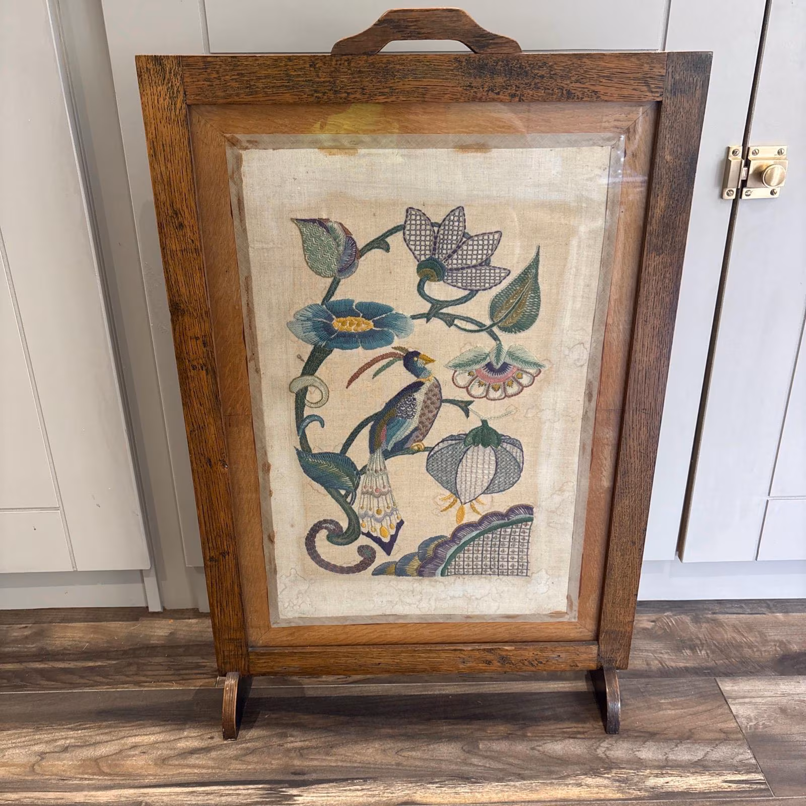 Antique Oak Firescreen