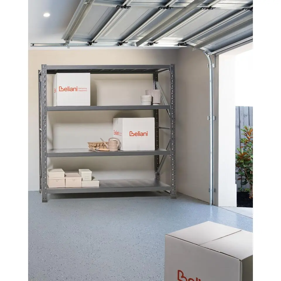 FIUGGI - Stellingkast 4 planken - Zwart - 200 cm - Staal