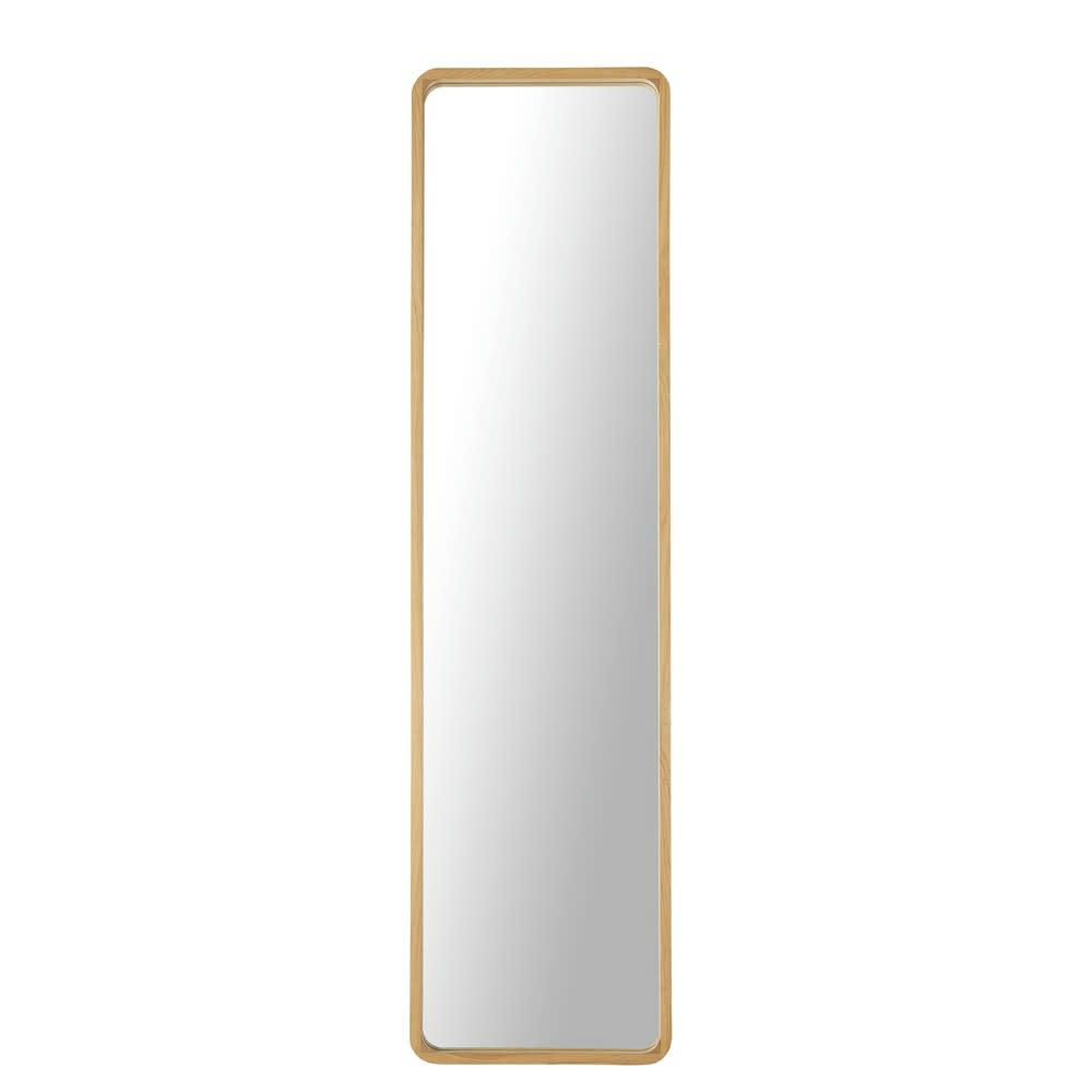 Norway - Grand miroir rectangulaire sur pied en bois de chêne 45x170