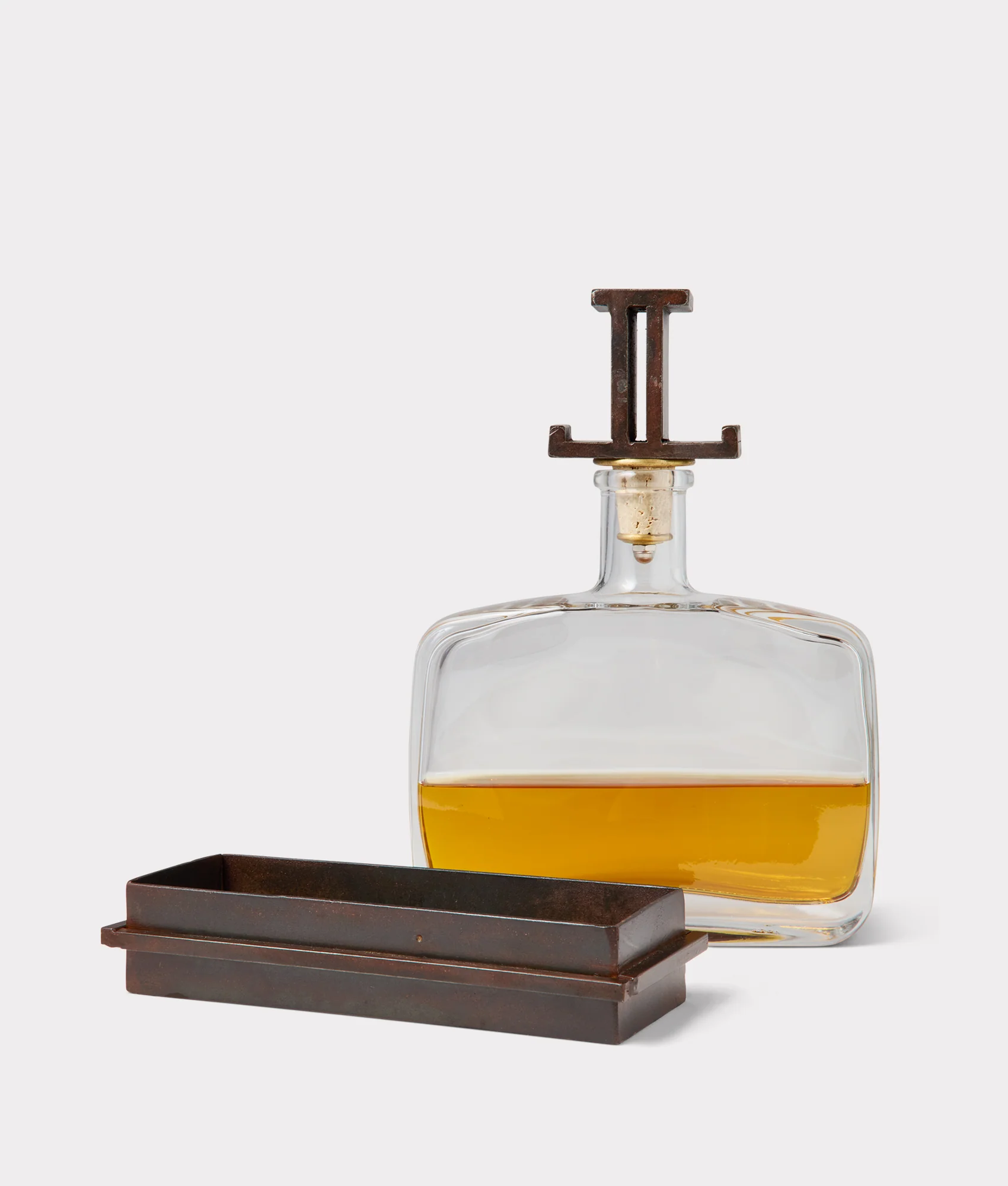 Mirrored L Decanter - Iron