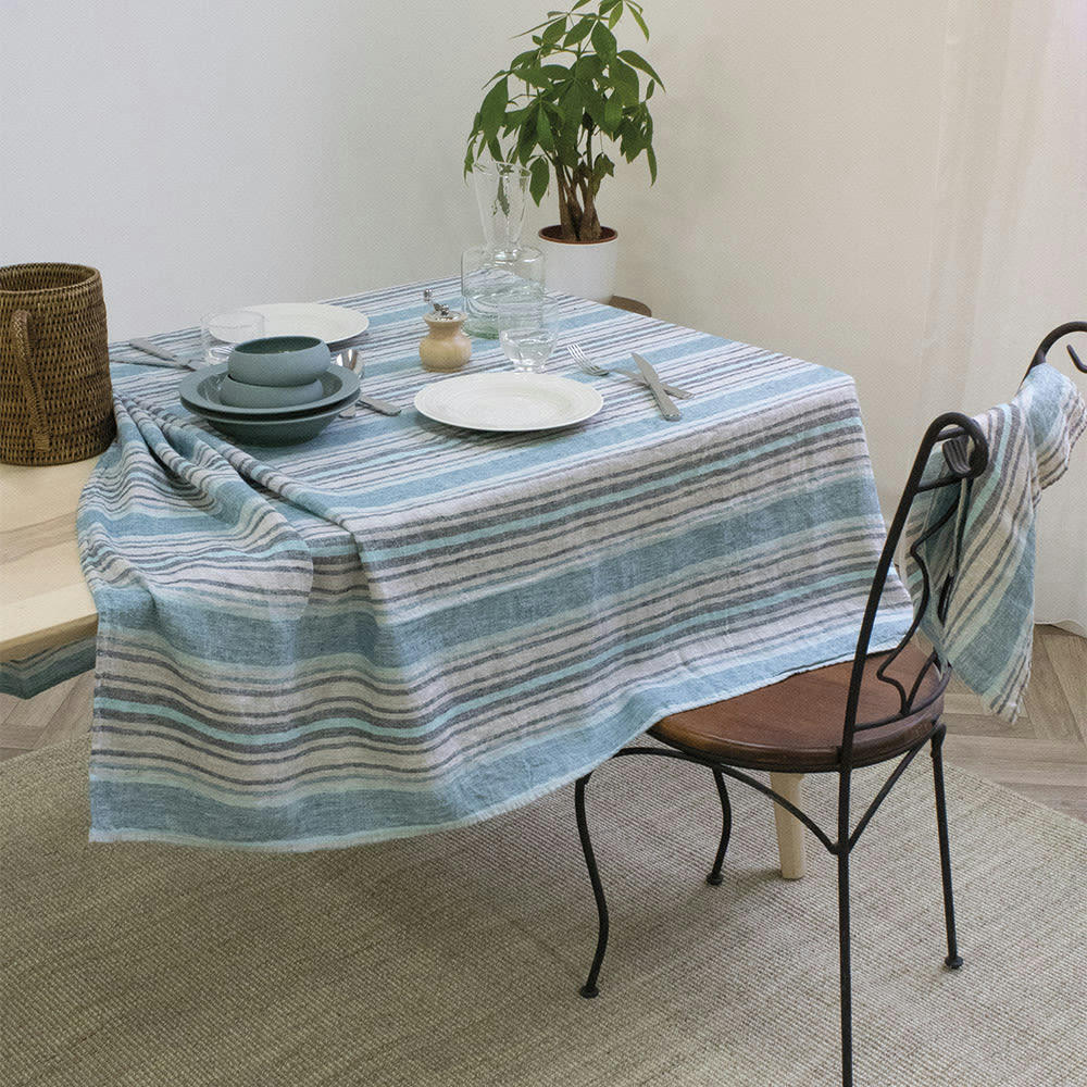 SOMBRILLA PETROLE - Nappe  pur lin gris 155x260