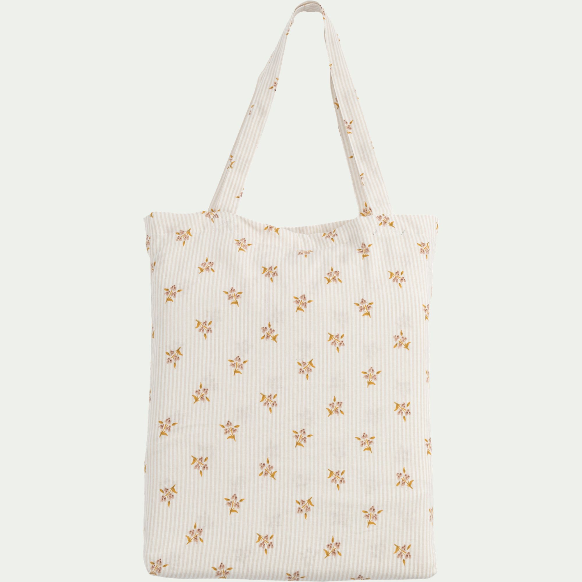 MOUCHOIR - Housse de couette en lin et coton motif argan 260x240cm - jaune